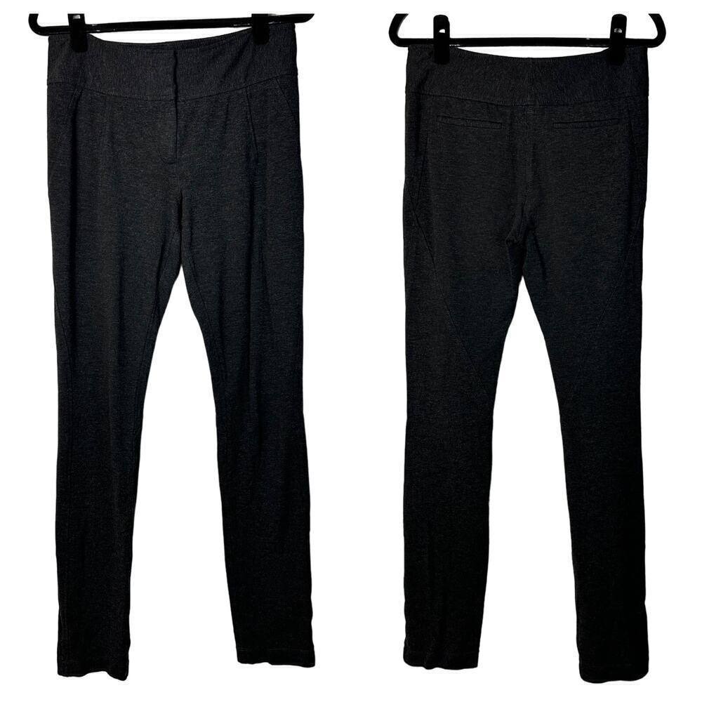Diane von Furstenberg Gray Pants Slim Trousers Stretch Viscose Charcoal 6